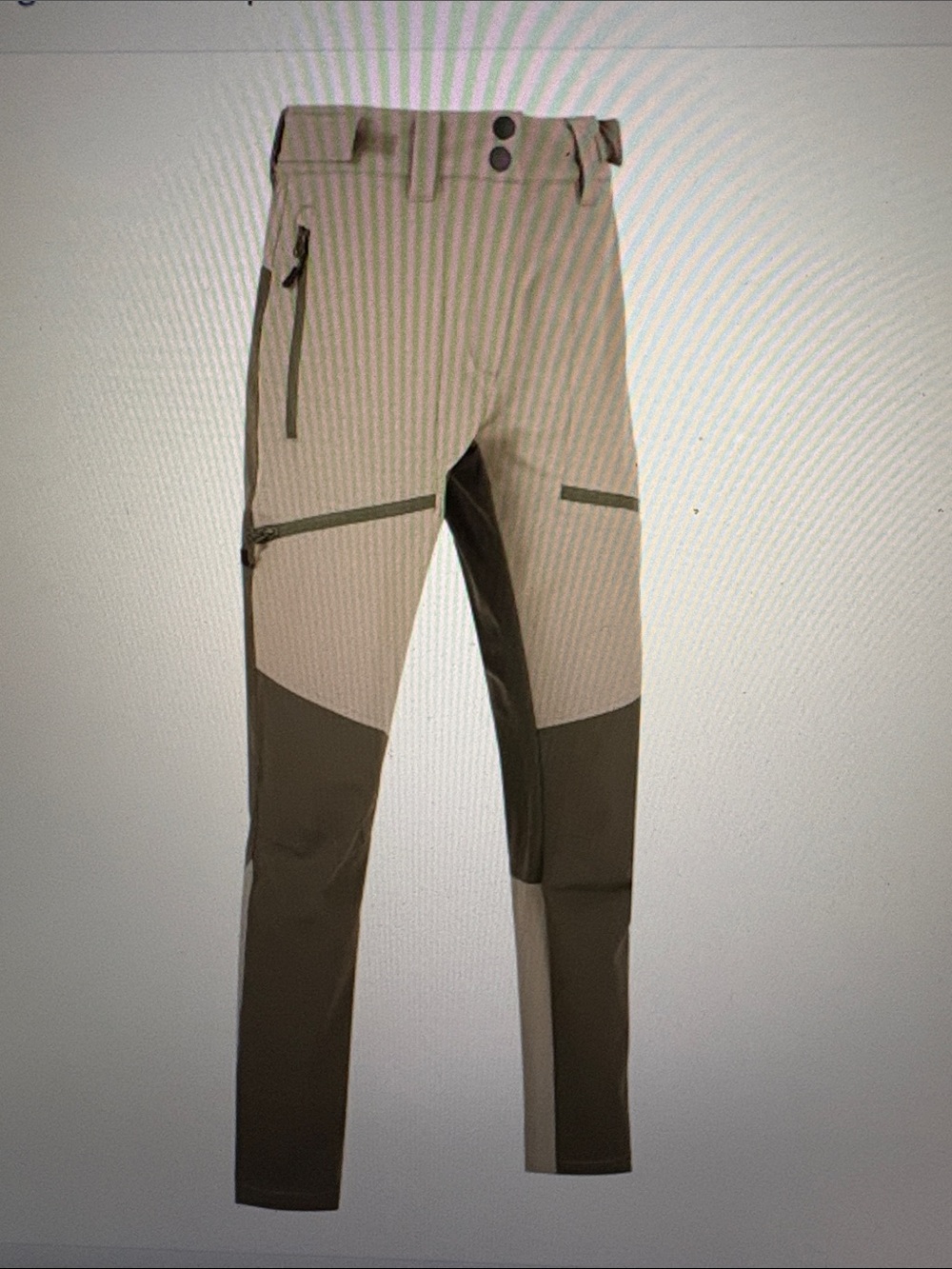 North Peak Women’s Two-Tone Hiking pants— Light Beige & Olive